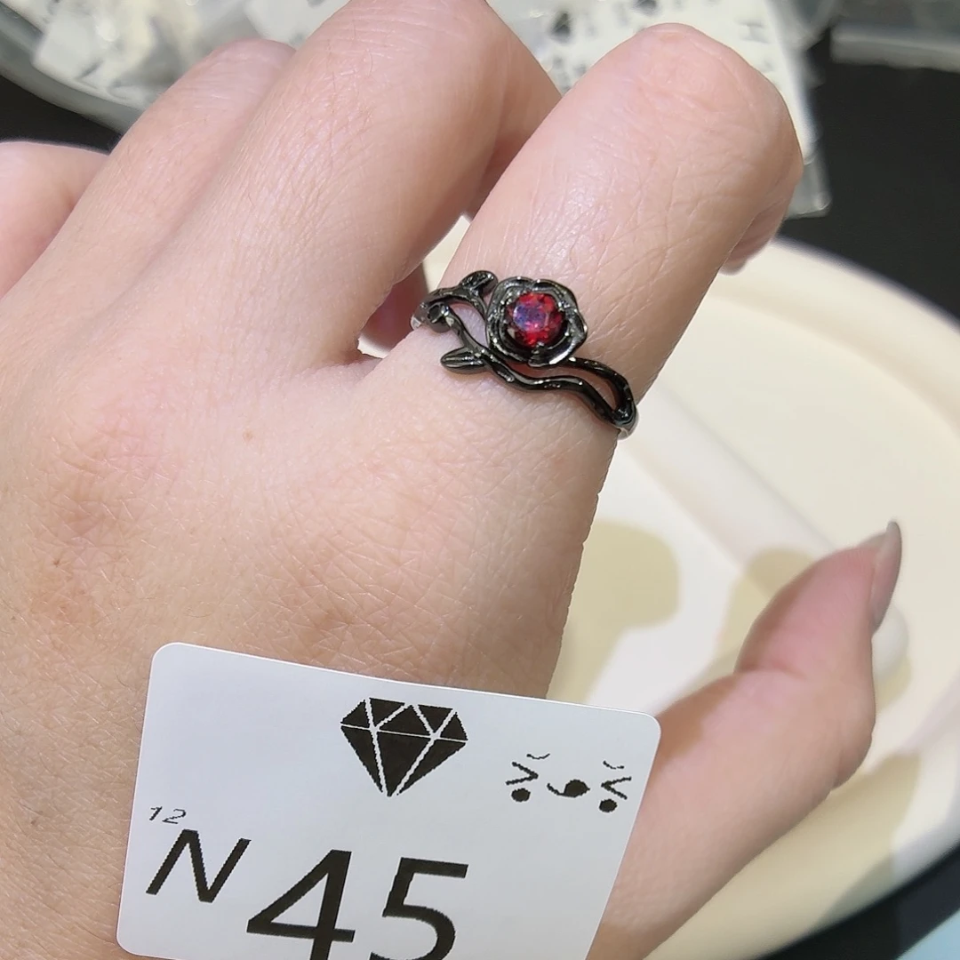 石榴石银S925镶嵌珠宝半成品