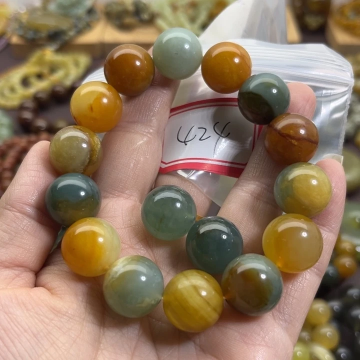 未镶嵌蛇纹石玉手链