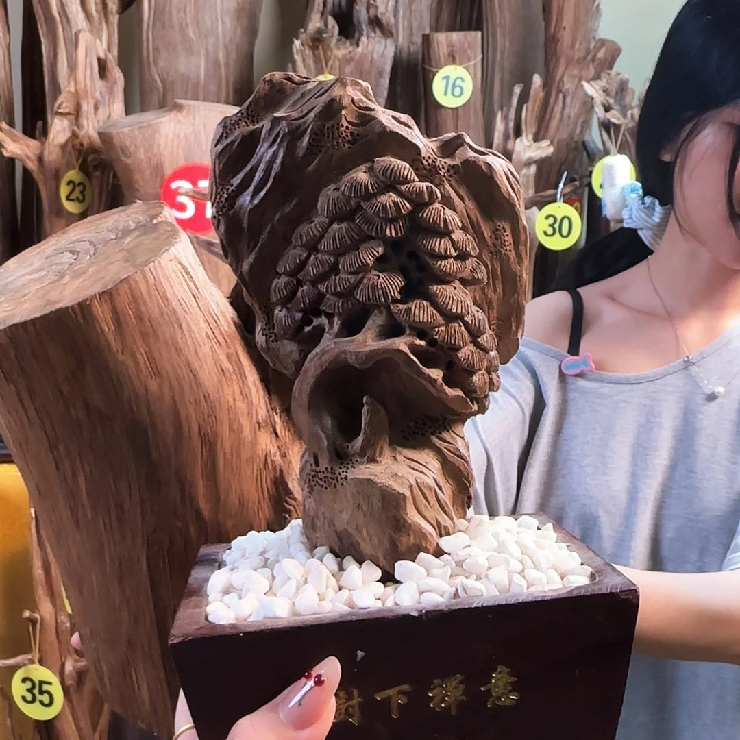 沉香沉香碎屑甜****天然沉香原材料摆件➕底座