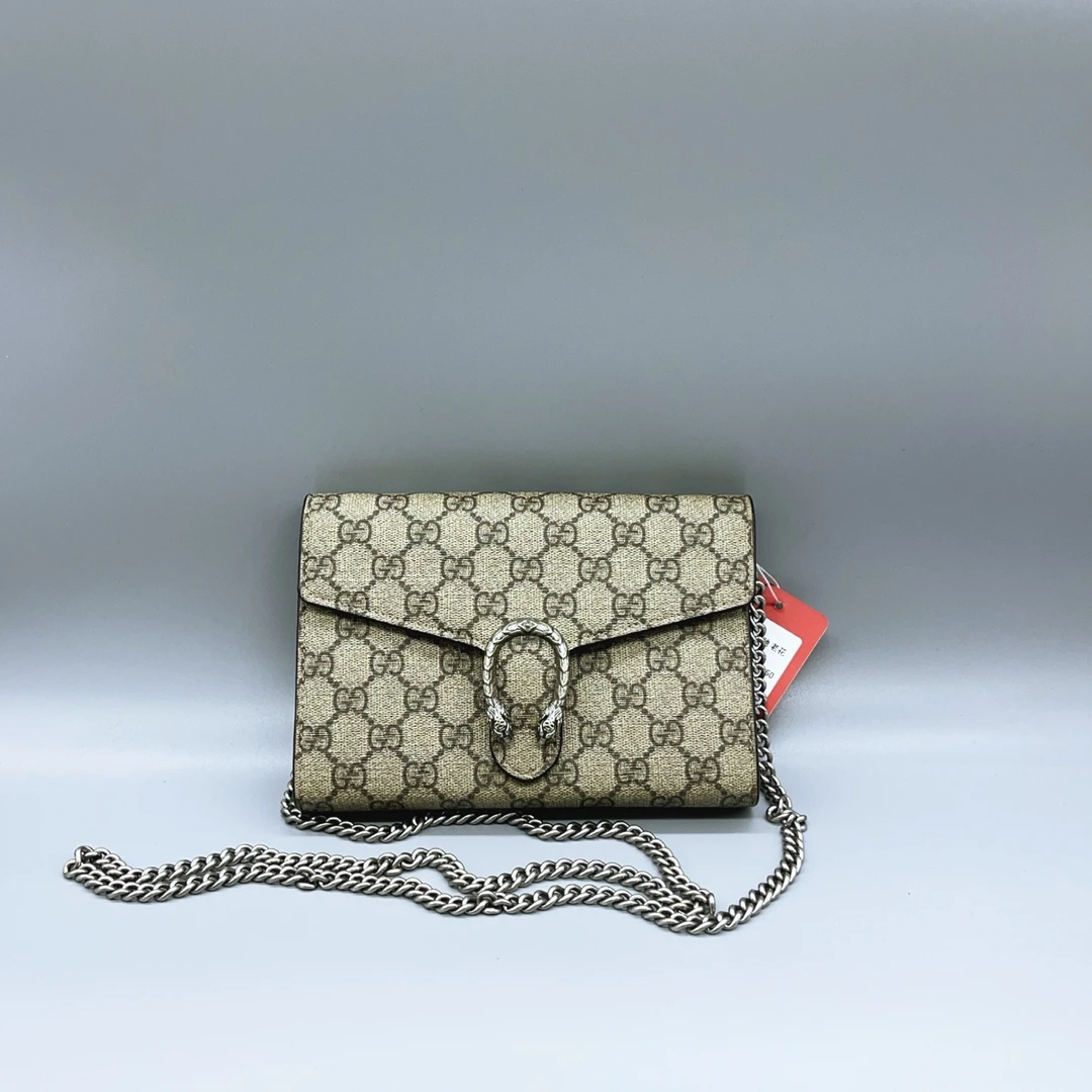 95新 GUCCI/古驰  老花酒神链条包   1647 1950