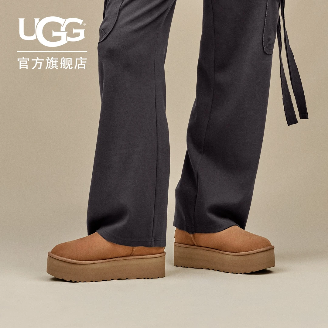 UGG秋季女士休闲舒适纯色厚底保暖经典迷你时尚短靴雪地靴1134991
