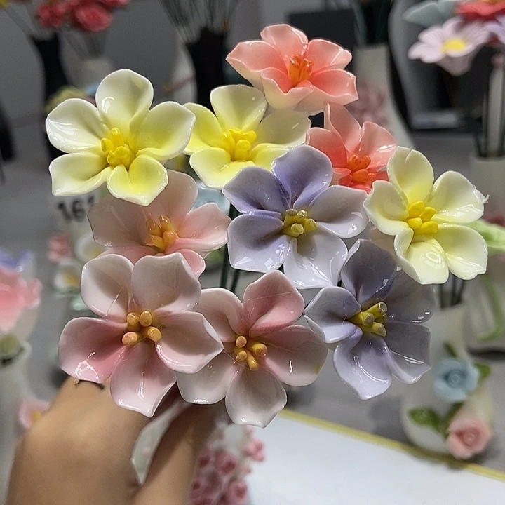 陶瓷纯手工捏花设计