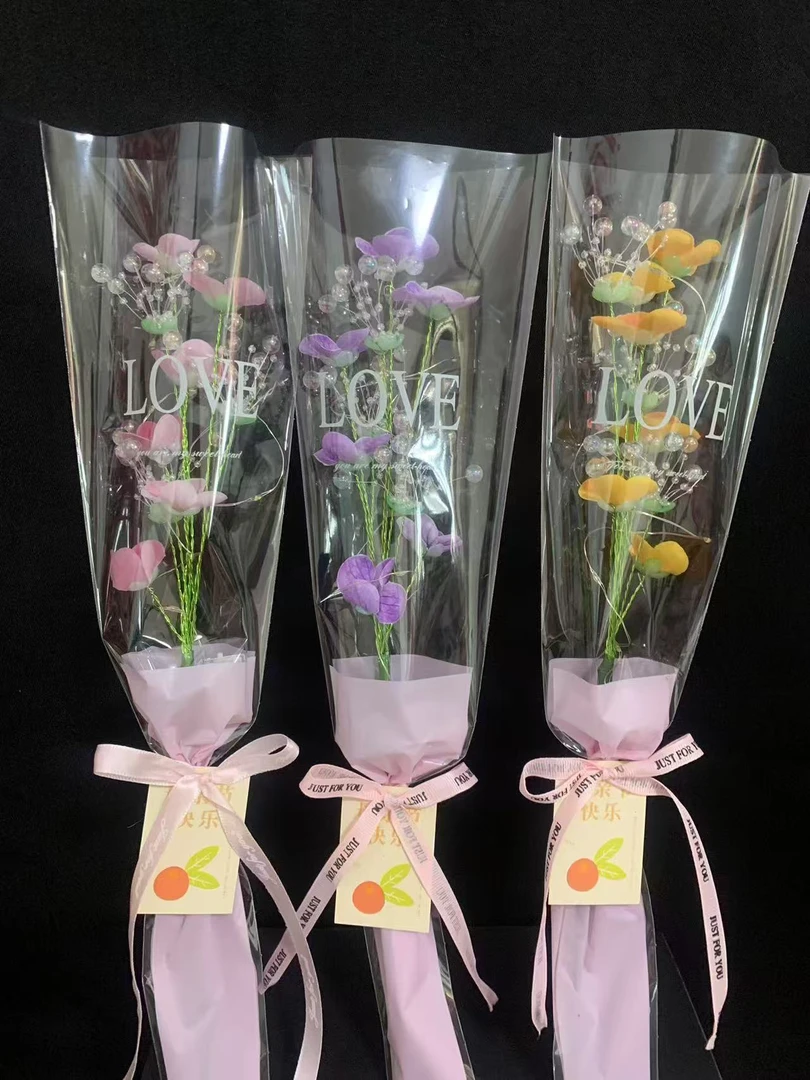 甜蜜时光花束(手感花瓣) 手工DIY材料包