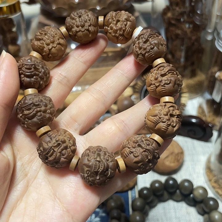 檀香木其他有求必应貔貅横纹黑肉高货印度迈索尔老山檀香