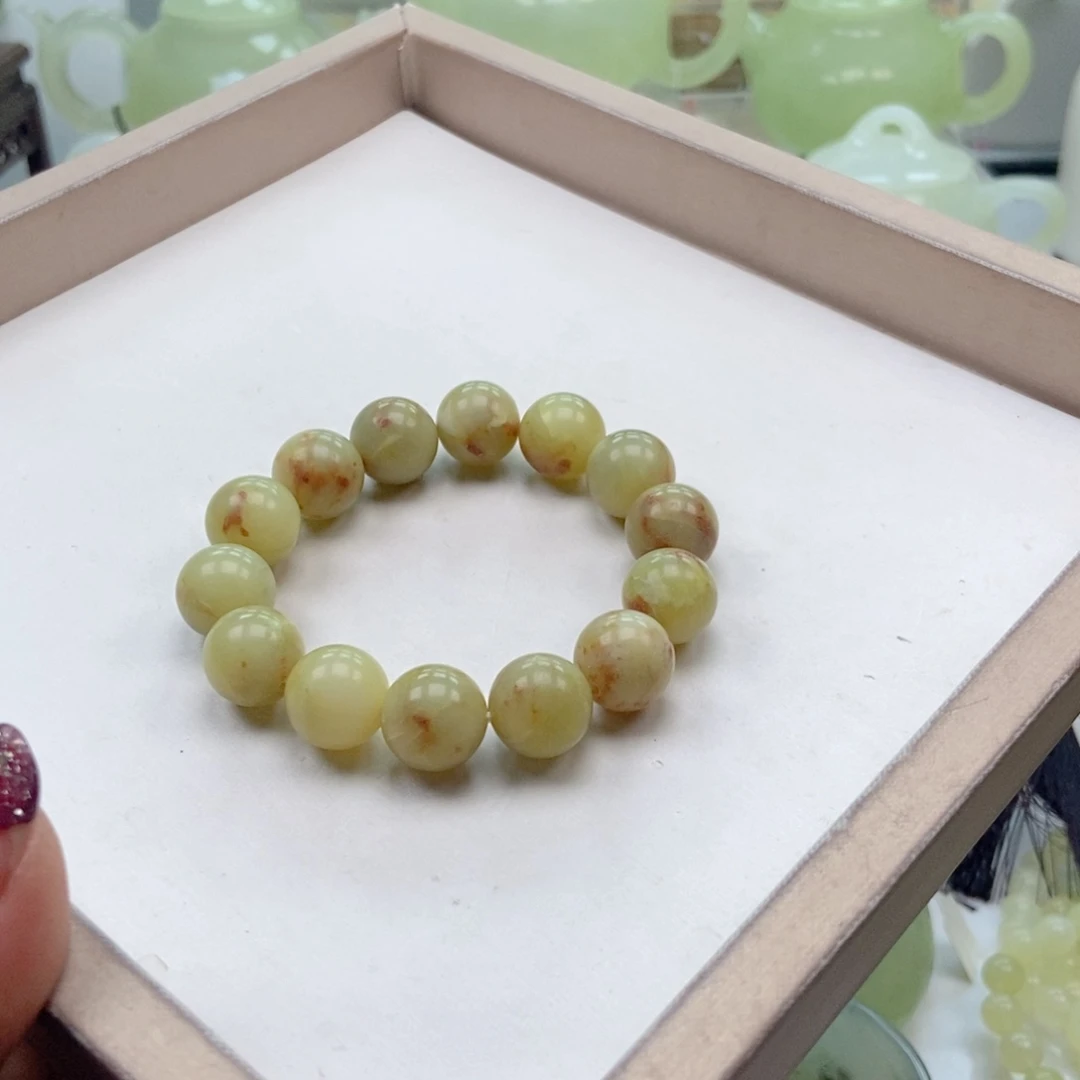 蛇纹石玉未镶嵌手链海*恋