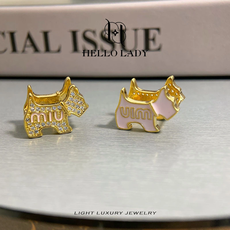 【V金版本】精工CNC  M小狗耳钉1274