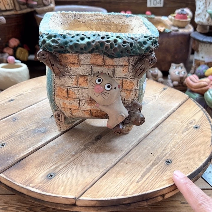 嘻哈多肉花盆百搭
