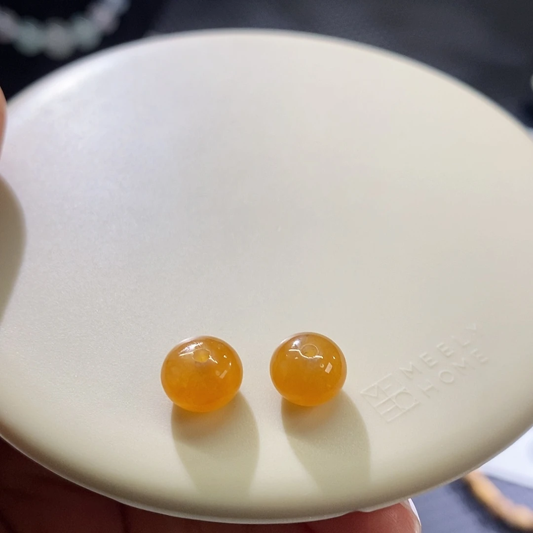 翡翠手链未镶嵌一对鼓珠