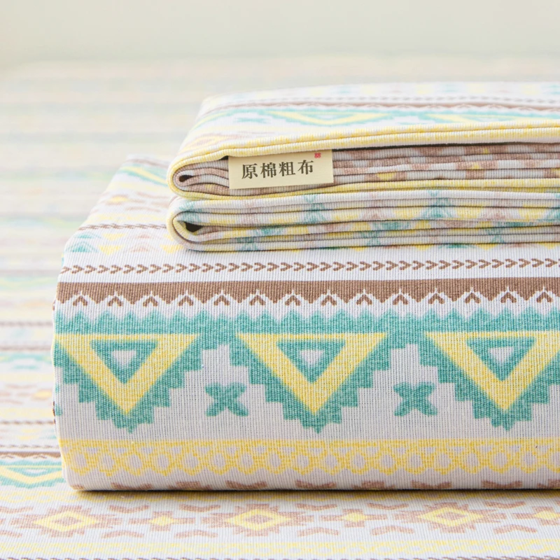 凉席加厚床盖合格品老粗布双人简约风床单夏季防滑