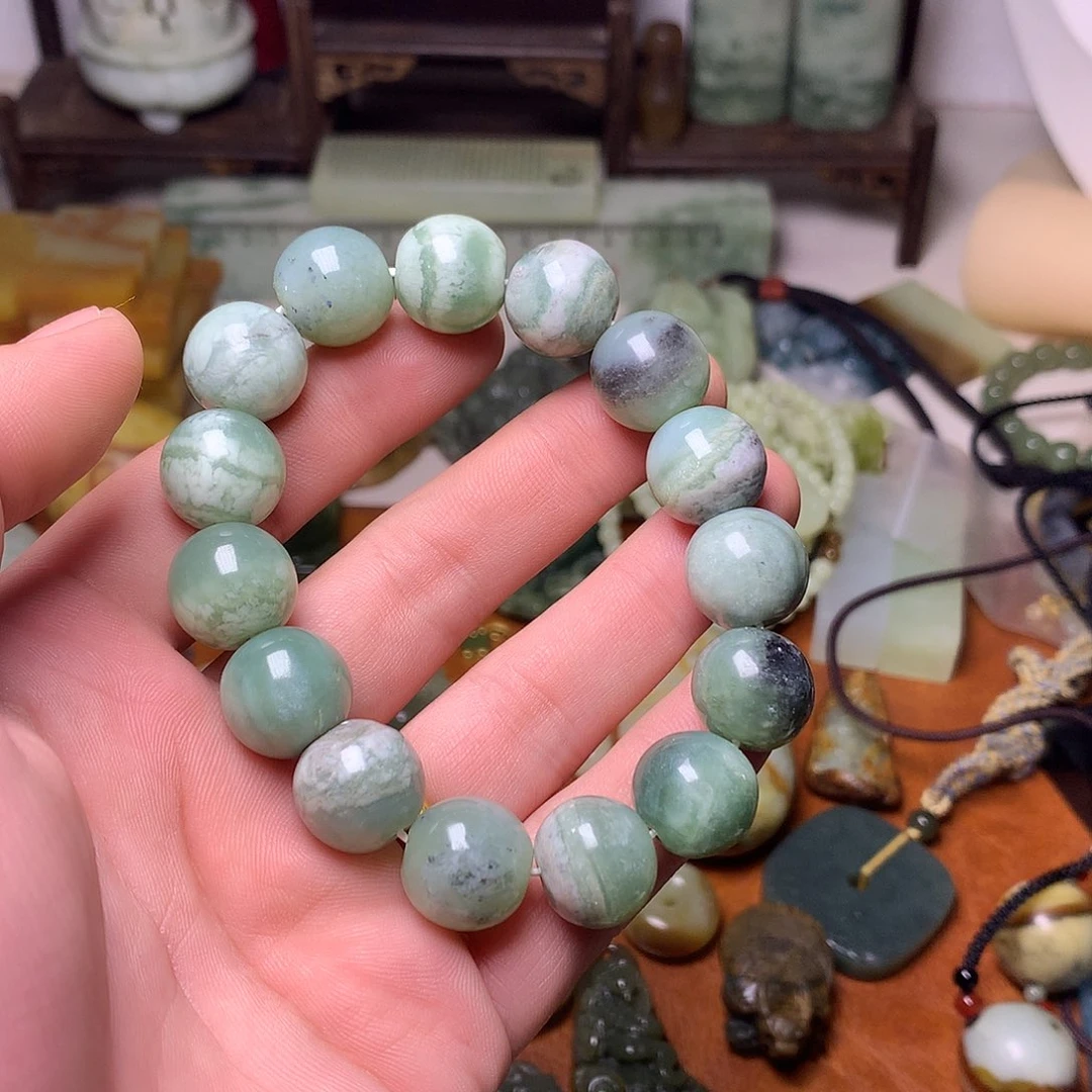 未镶嵌蛇纹石玉手串