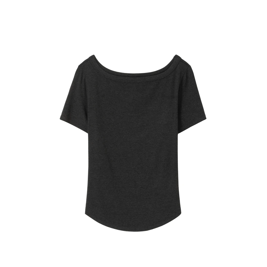 Hold T系列紧身剪裁船领T恤短袖透气显瘦TL533