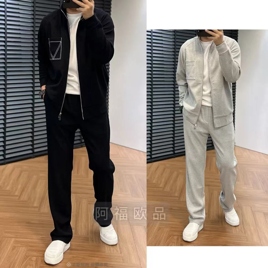 【阿福欧品】男士B*V顶奢松弛感羊毛醋酸混纺套装
