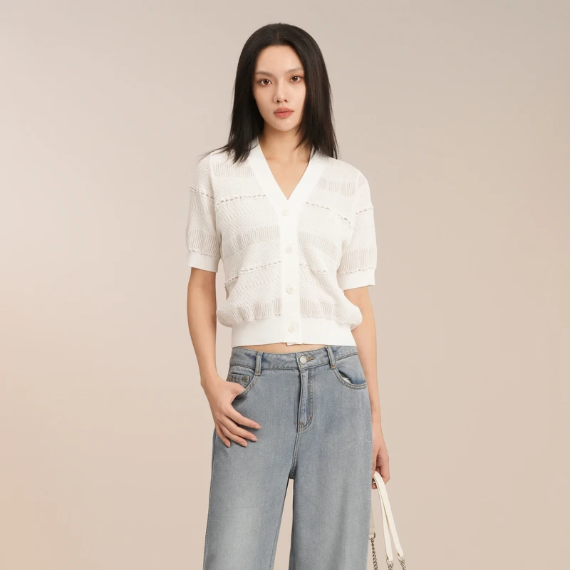 XK211003A491-XG雪歌2025夏新款毛针织衫