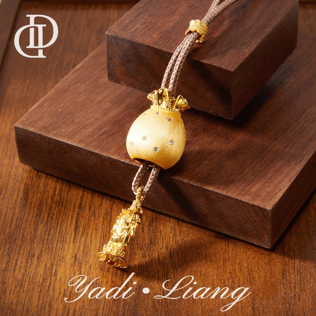 坠链均925银 梁雅帝新品【乾坤财神大福袋】设计感气质时尚纯银项链