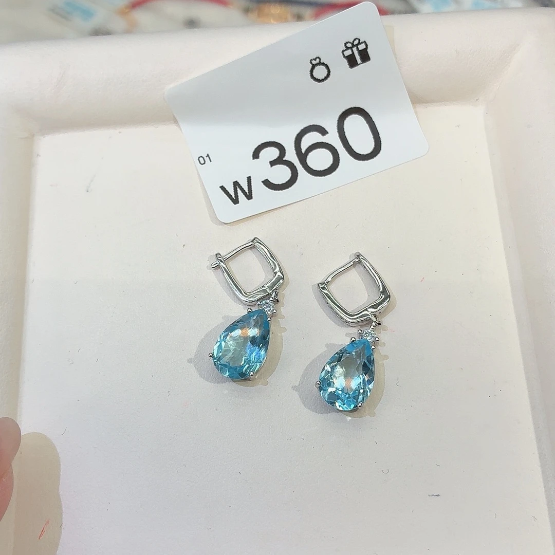 银S925镶嵌托帕石珠宝奇石