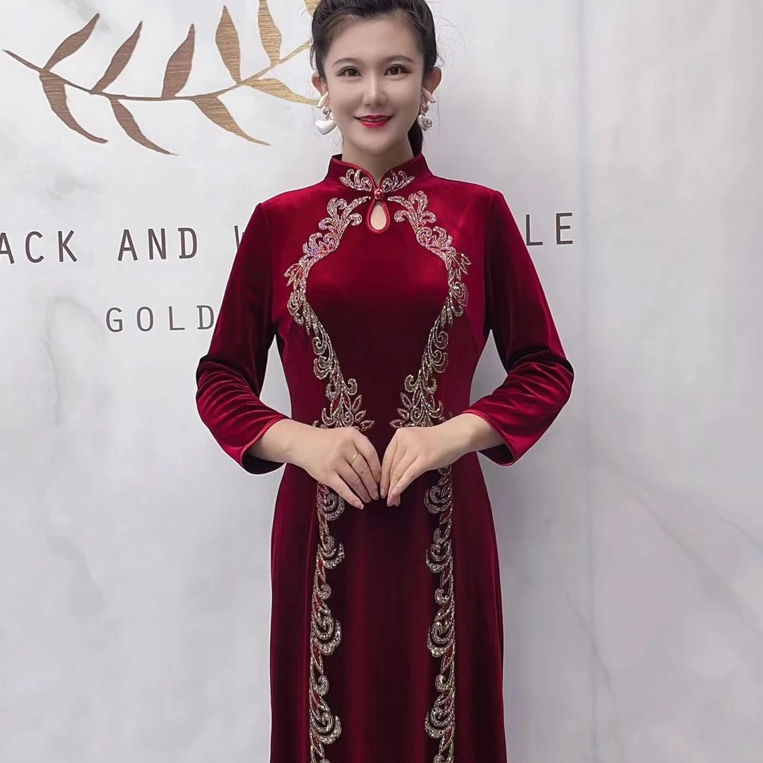 新款旗袍妈妈婚宴装