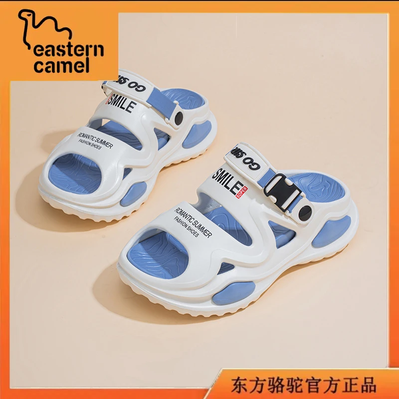 东方骆驼凉鞋女款夏季软底透气防臭增高凉拖中大童时尚休闲沙滩鞋