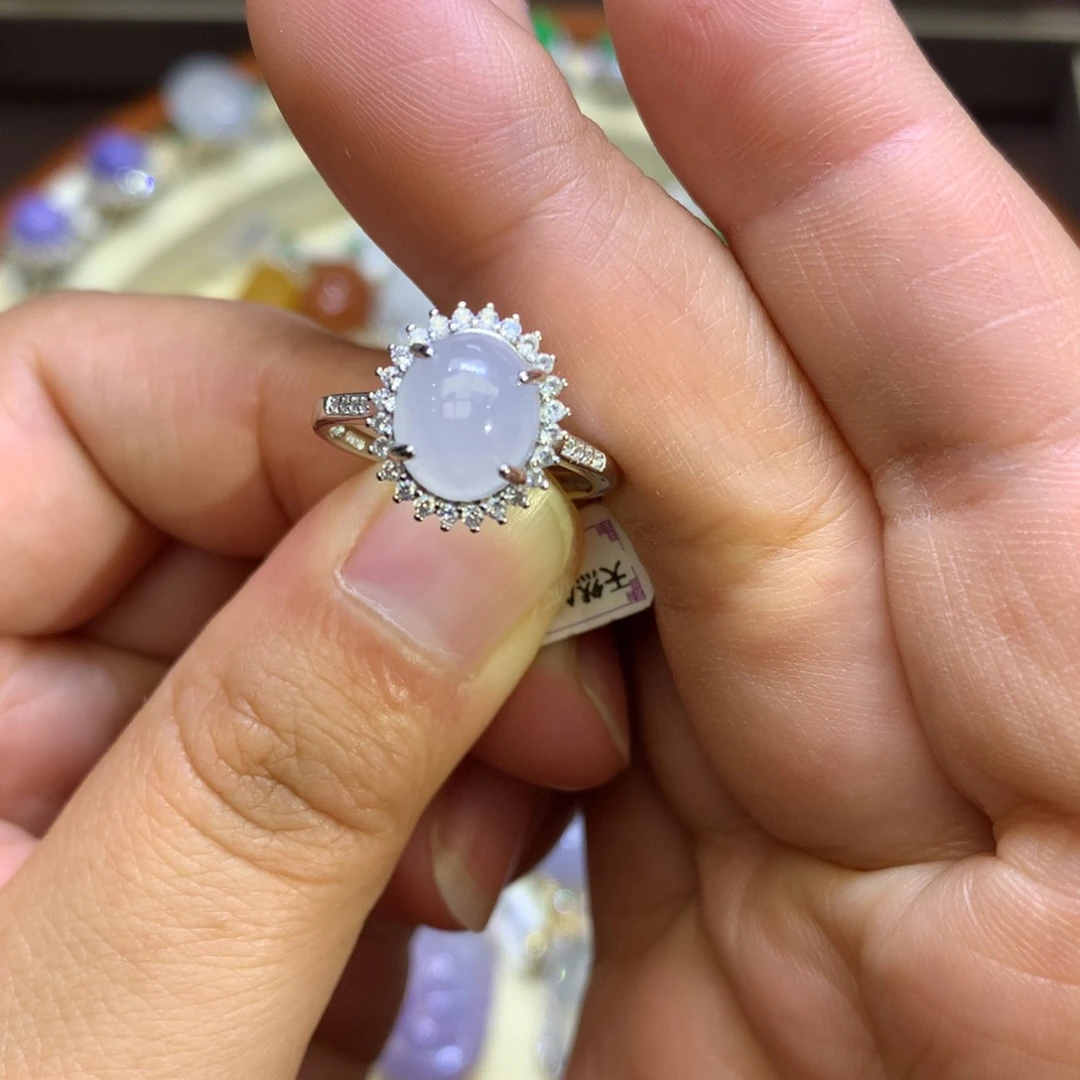 翡翠颈饰银S925镶嵌翡翠吊坠