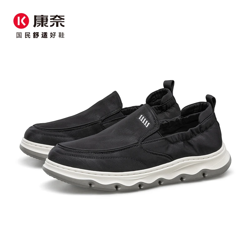 康奈休闲运动一脚蹬舒适，男休闲休闲布鞋男士夏季布鞋新款—517