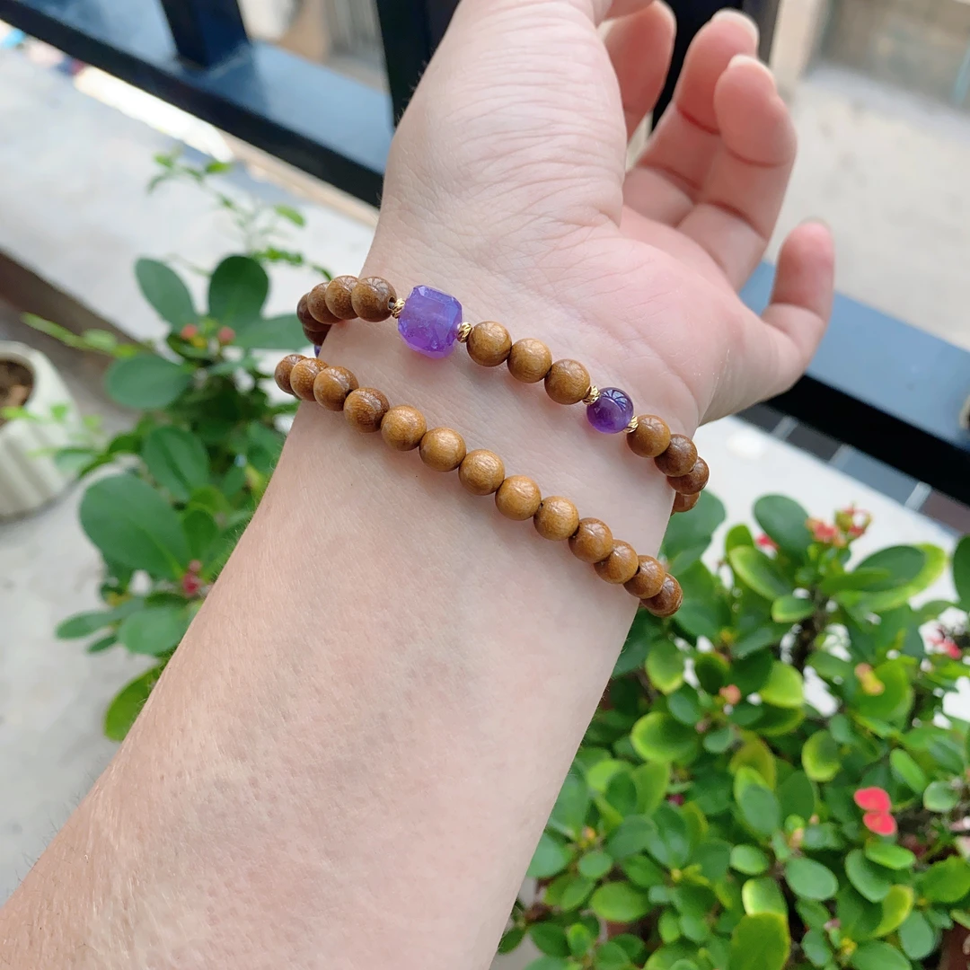 金丝楠6mm双圈-紫水晶