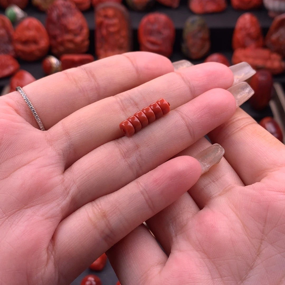 南红玛瑙南红川料精工直切隔片5.8mm未镶嵌思*