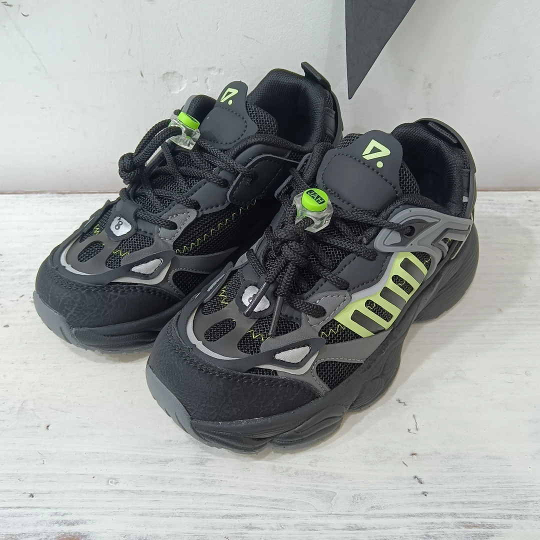 D164黑色双网老爹鞋