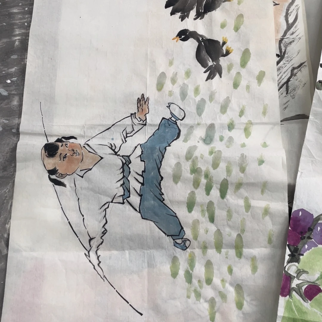 国画张格玲老师绘画