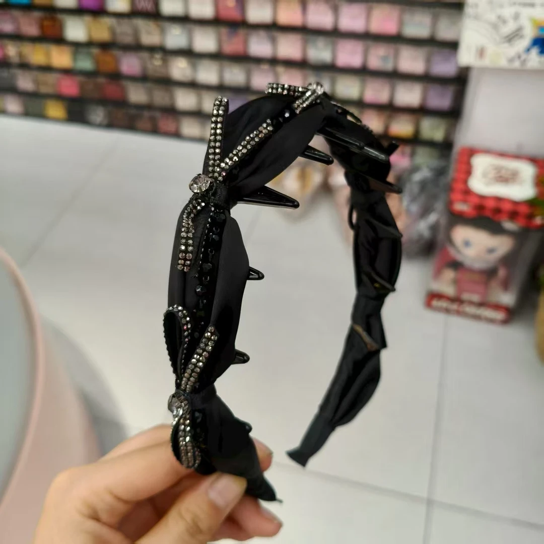 满圈蝴蝶结水钻发箍