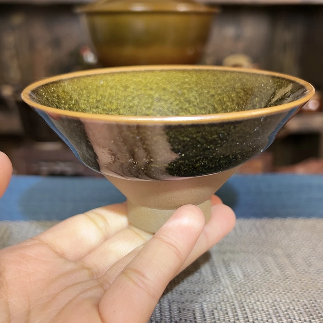 纯手工制作的乌金黑色斗笠