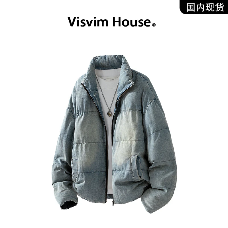 【品牌现货撤柜】VISVIM WINGS秋冬季立领加厚保暖牛仔棉衣外套男士