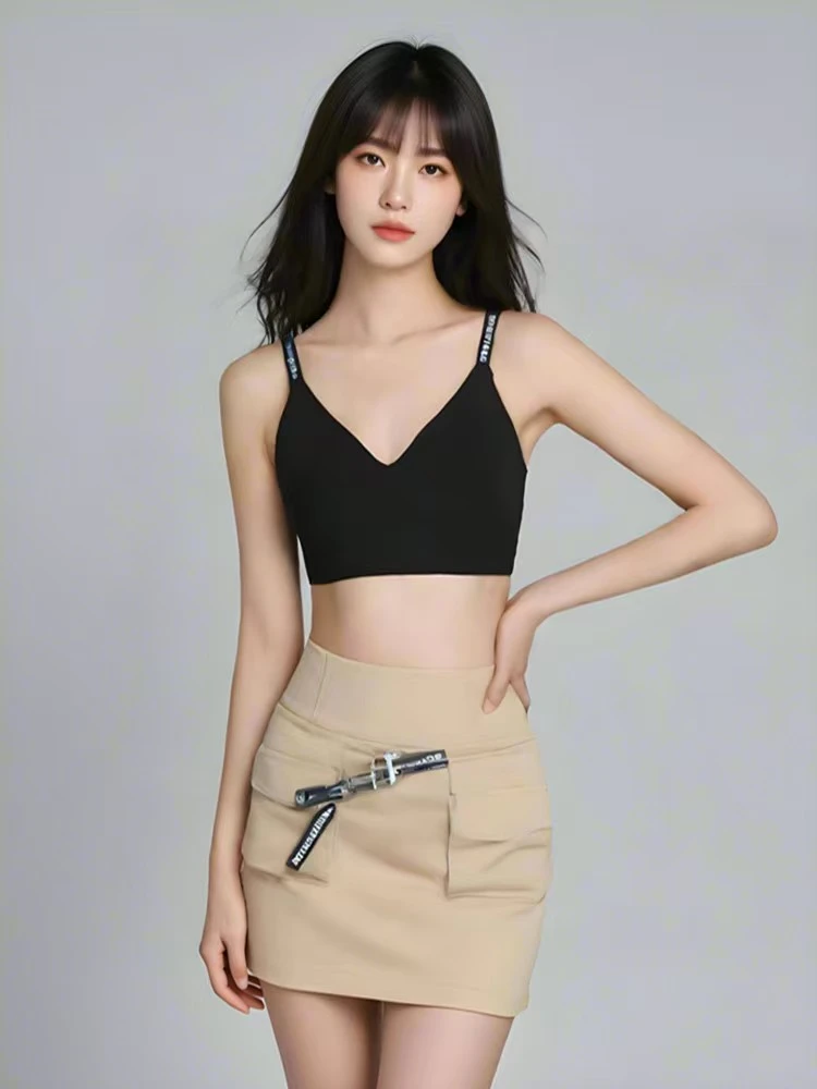 聚拢一片式文胸内衣薄款美背无痕提拉透气舒适柔软运动开扣简约