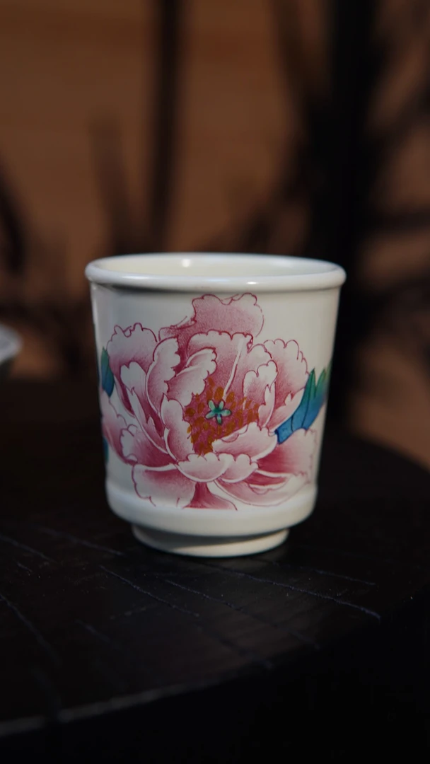 等烟雨-牡丹系列杯子（X1-049）