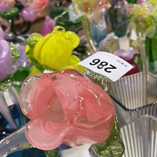 琉璃花瓶高50厘米宽6厘米