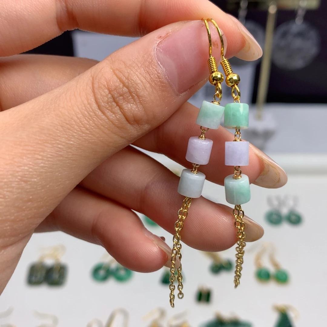 翡翠未镶嵌耳饰耳饰