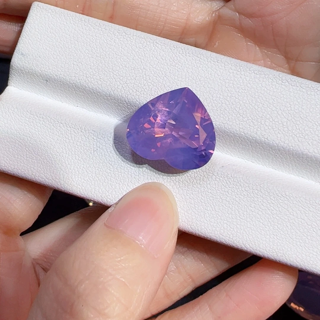 紫晶珠宝半成品未镶嵌13ct薰衣草