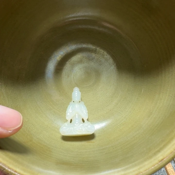 摆件用****6双鱼青瓷精美大碗