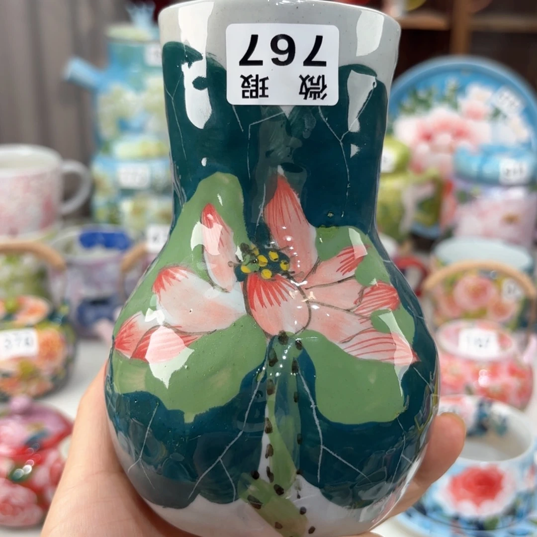 景德镇手绘高温釉下彩陶瓷茶具