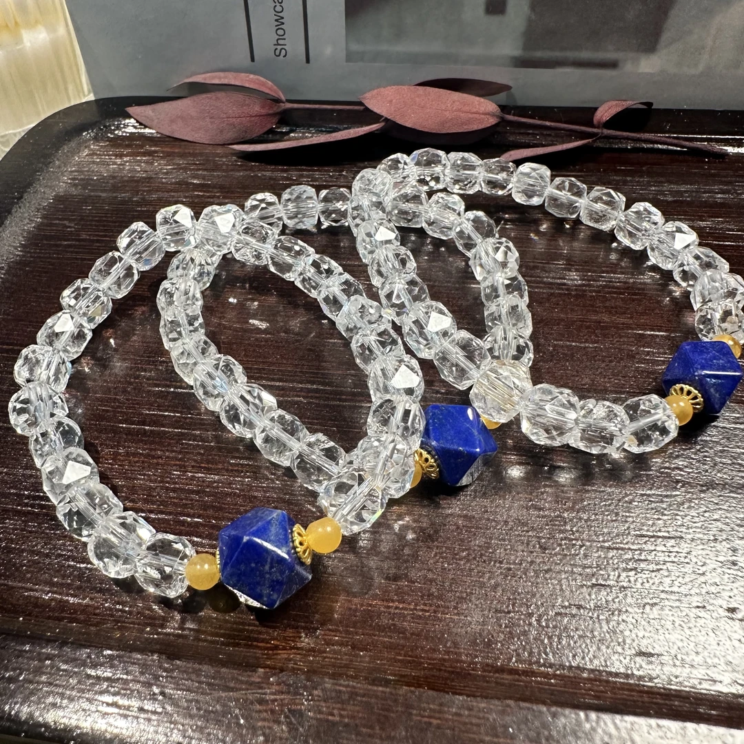 【小院甄选】原创白水晶手链约6mm 多样性发一件 EJC1496