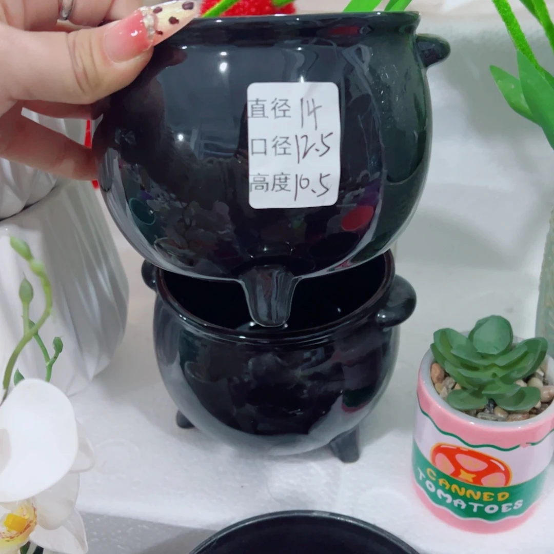 有孔，陶瓷花盆满10米包邮发货