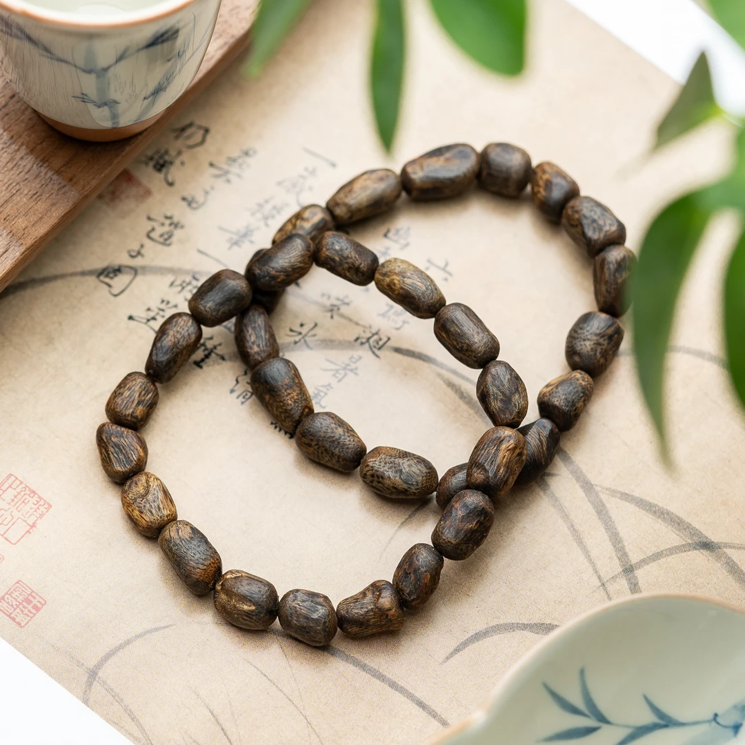 沉香【沉水树丁料】莺歌绿奇楠沉香沉水单圈手串（多样性发其一）