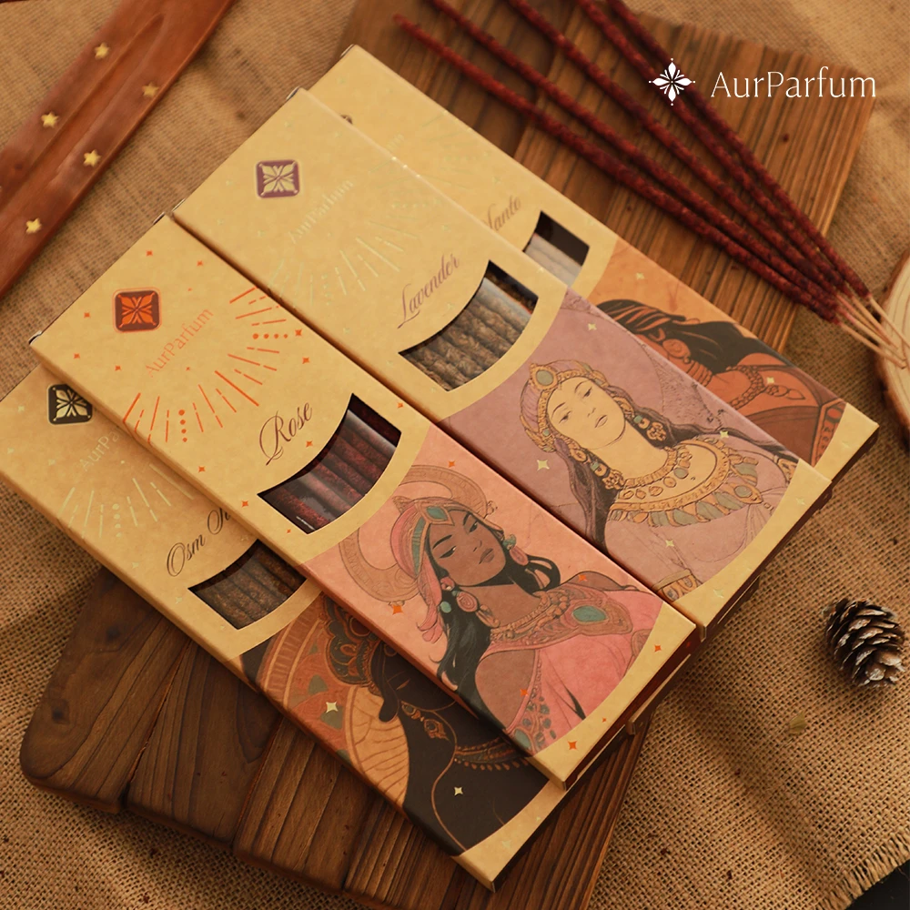 AurParfum法国天然植物线香薰棒客厅持久线香送男女朋友礼物套装