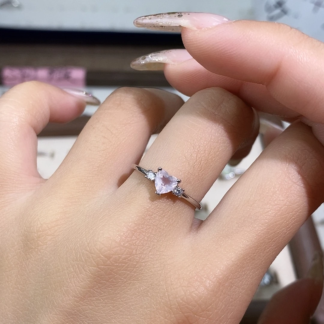 六****戒指水晶银S925镶嵌