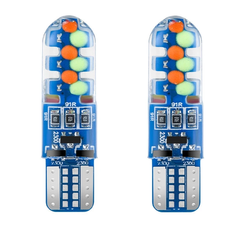 汽车货车LED超亮防水示宽灯七彩插泡12v-24v通用