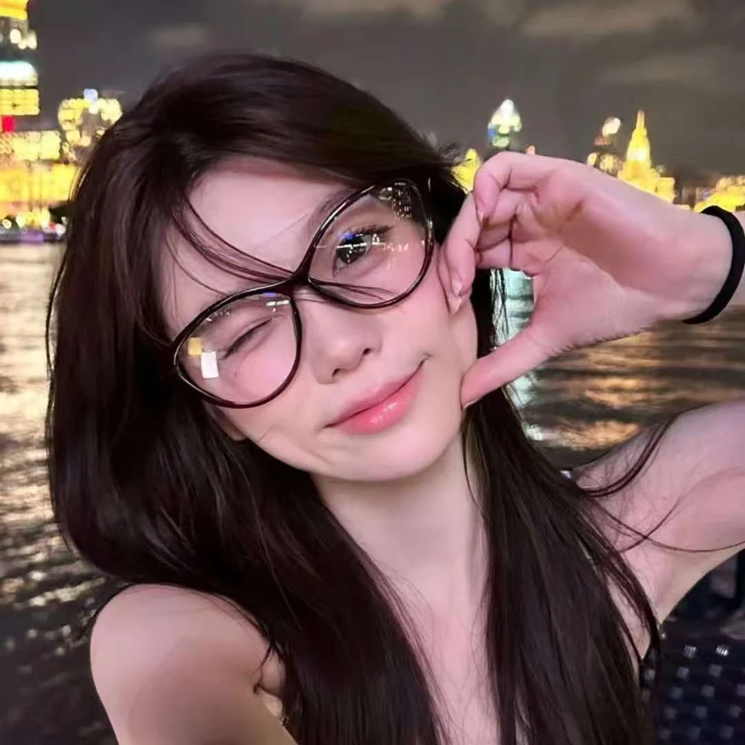 复古美式猫眼黑框近视眼镜可配度数女款大脸显瘦素颜神器眼睛框架