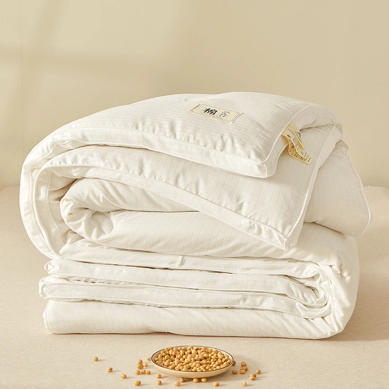 夏季全棉被子100%大豆被四季冬被棉被春秋空调被芯纯棉儿童夏凉被