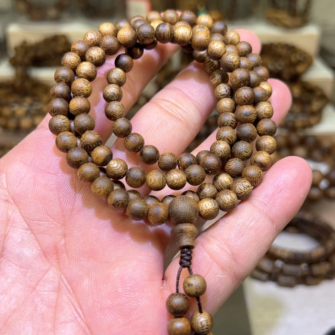 沉香沉香碎屑奇楠沉香6mm圆珠多圈12g+多样发其一