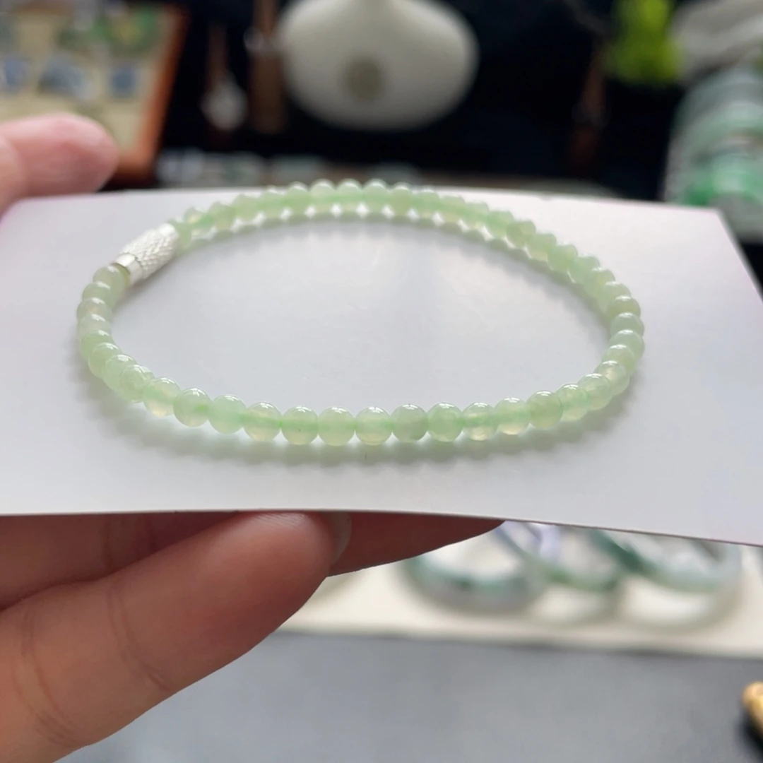 翡翠未镶嵌手链纹手串