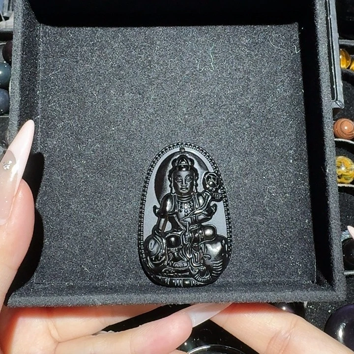 米***盈黑曜岩未镶嵌吊坠(不含链)