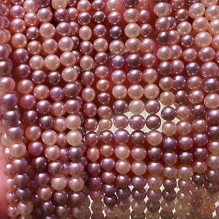 银S925镶嵌淡水珍珠颈饰不退不换4mm
