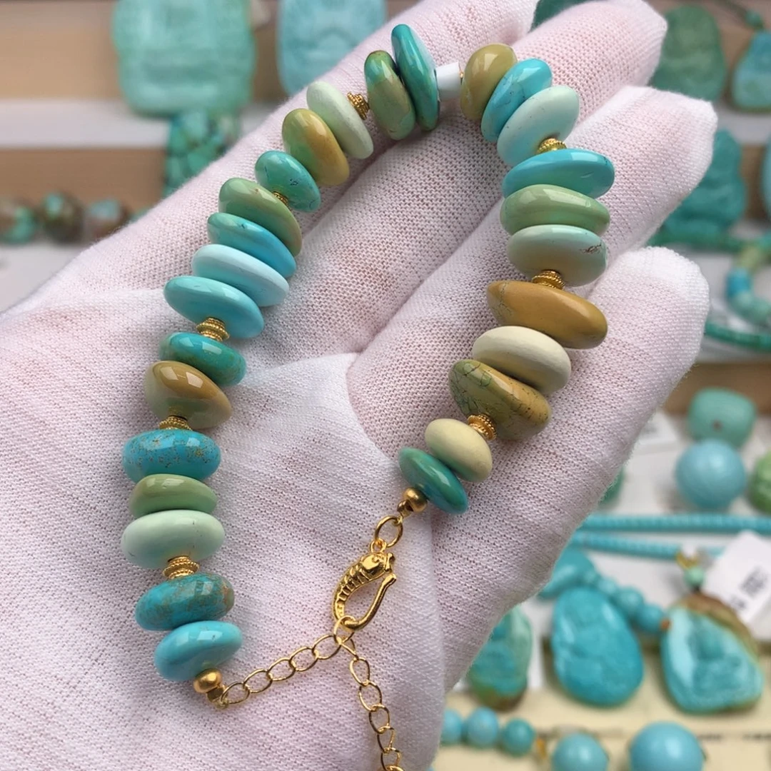 未镶嵌绿松石珠宝奇石13mm